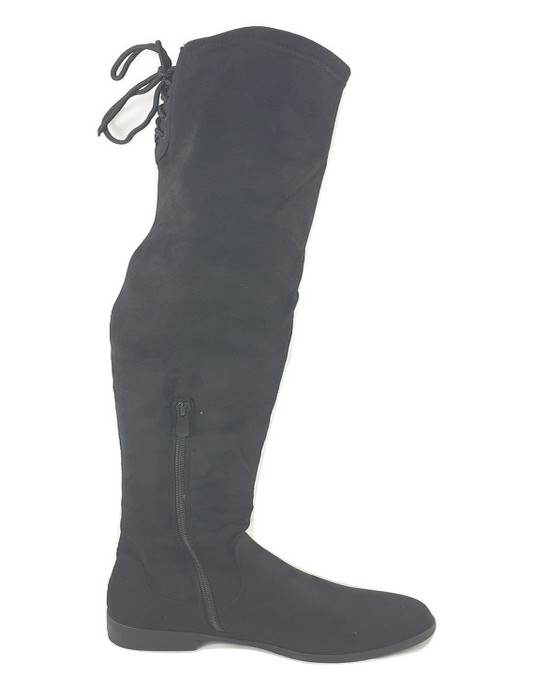 Timbos Zapatos - 122986  Bota Alta tipo Bucanera Plana para Mujer, Color Negro, Material Bamara, Colección Invierno