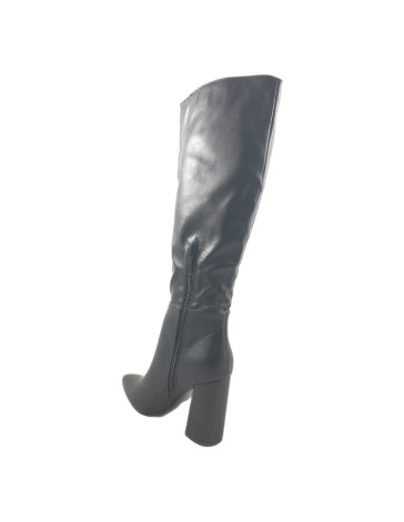 Timbos Zapatos - 123099 Bota Alta Tacón Ancho para Mujer, Color Negro, Material Polipiel, Cierre Cremallera, Colección Invierno