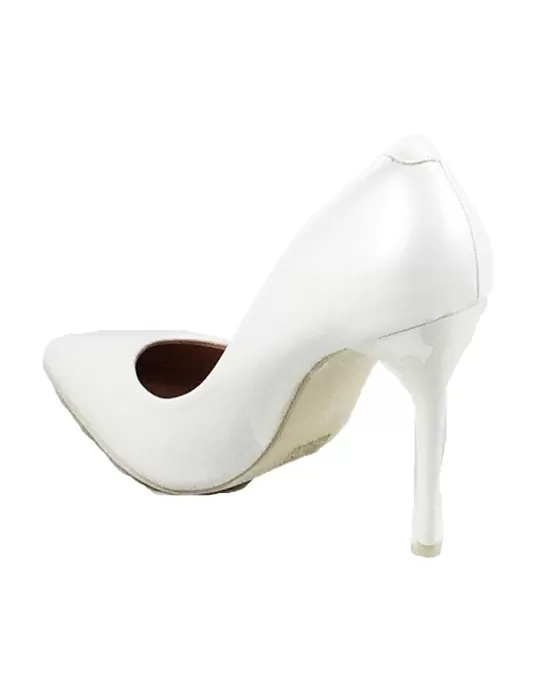 Timbos Zapatos - 120151 Salón Tacón Novia para Mujer, Color Blanco, Material Polipiel, Cierre sin Cordones, Colección Novias