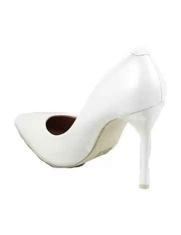Timbos Zapatos - 120151 Salón Tacón Novia para Mujer, Color Blanco, Material Polipiel, Cierre sin Cordones, Colección Novias