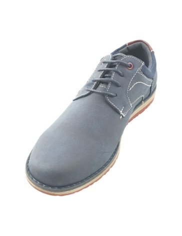 Timbos Zapatos - 123486 Zapato para Hombre, Color Marino, Material Nobuck, Cierre Cordones, Colección Verano