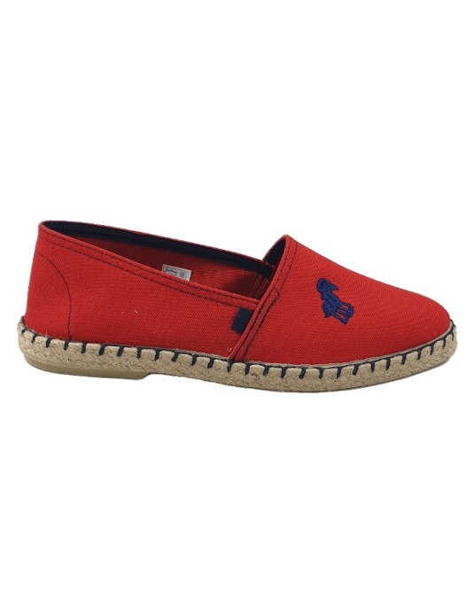 Timbos Zapatos - 123621 Alpargata Esparto para Hombre, Color Rojo, Material Textil, Cierre sin Cordones, Colección Verano