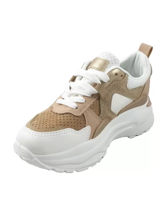 Zapatilla deportiva color camel - Timbos zapatos