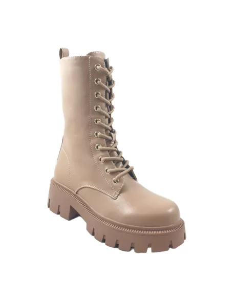 botín militar para mujer color kaki - Timbos zapatos