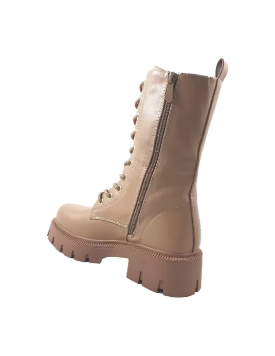 botín militar para mujer color kaki - Timbos zapatos