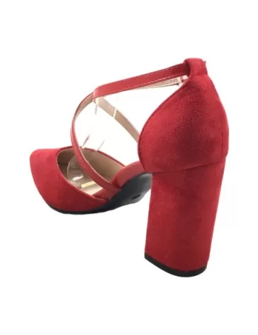 Tacón de día para vestir, rojo - Timbos Zapatos