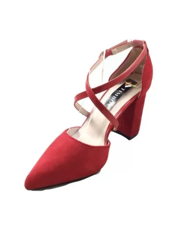 Tacón de día para vestir, rojo - Timbos Zapatos