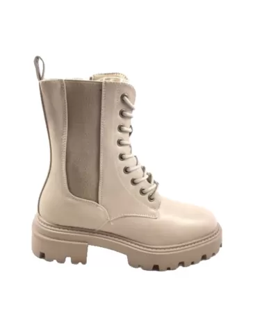 botín plataforma para mujer color beige - Timbos zapatos