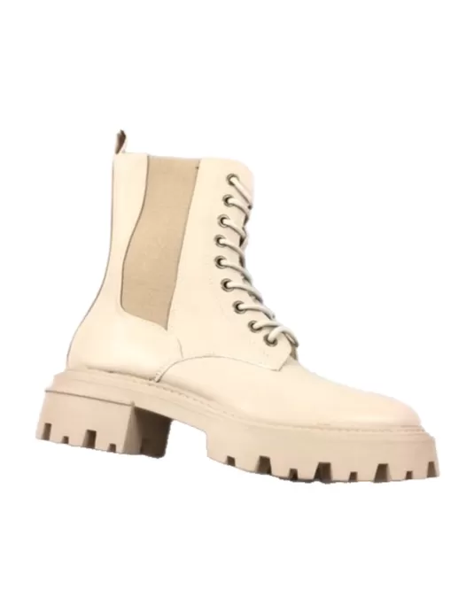 botín plataforma para mujer color beige - Timbos zapatos