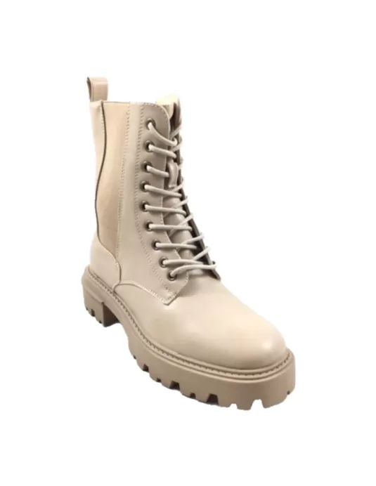 botín plataforma para mujer color beige - Timbos zapatos