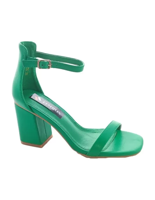 Sandalias vestir mujer color verde - Timbos zapatos