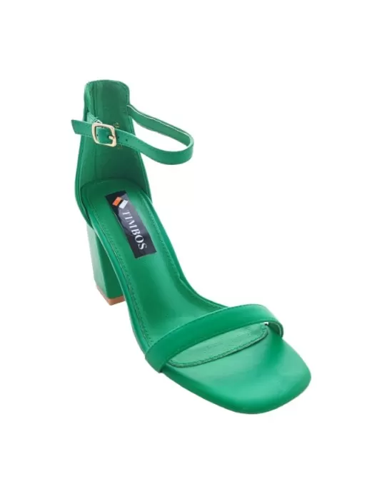 Sandalias vestir mujer color verde - Timbos zapatos
