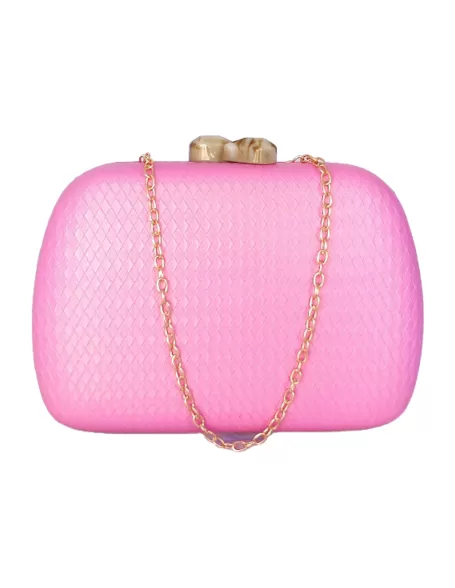 Clutch de fiesta color rosa - Timbos zapatos