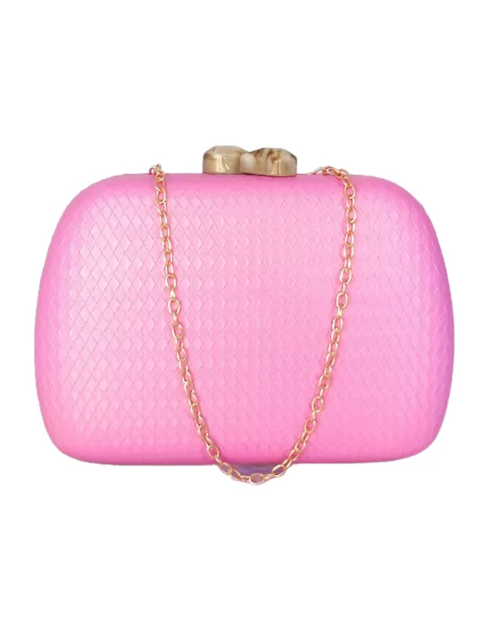 Clutch de fiesta color rosa - Timbos zapatos