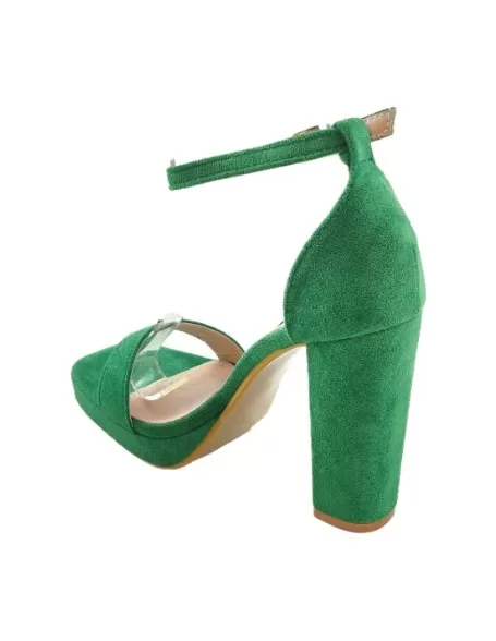 Sandalias vestir de mujer color verde - Timbos zapatos