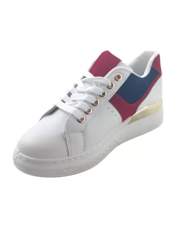 Deportiva para mujer en color blanco/rojo - Timbos zapatos