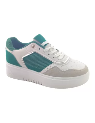 Deportiva para mujer en color verde, plataforma