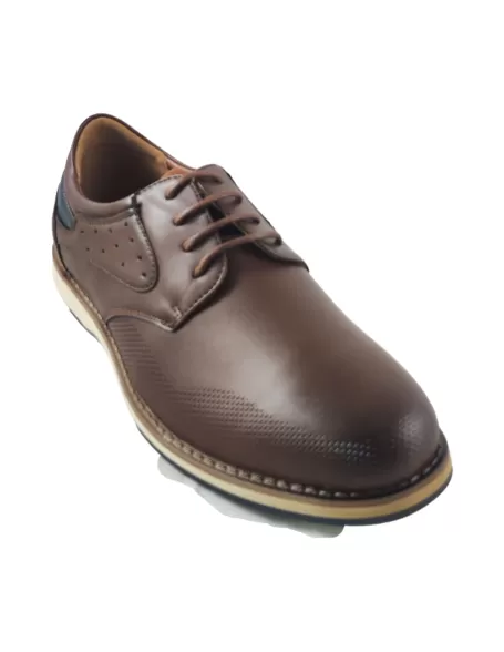 Zapatos cordones de hombre color marron - Timbos zapatos