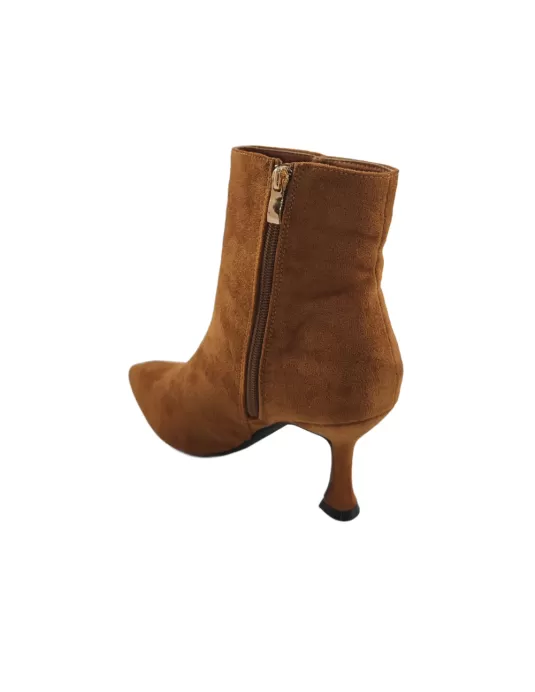 botín de tacon para mujer color camel - Timbos zapatos