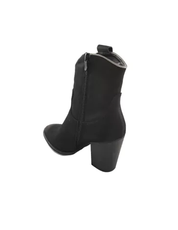 botín tejano mujer color negro y material bamara Timbos Zapatos Malaga