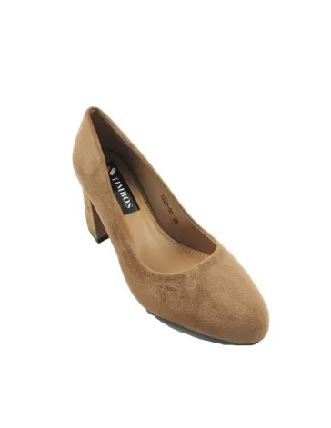 Salon tacon mujer color taupe - Timbos zapatos