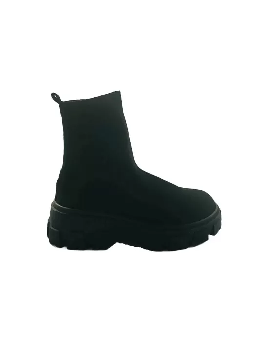 Botin elastico de mujer en color negro - Timbos zapatos