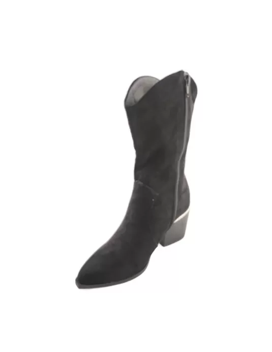 botín para mujer color negro y material bamara Timbos Zapatos Malaga