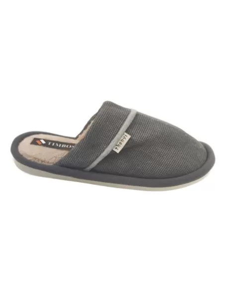 Zapatilla de casa de hombre color gris oscuro - Timbos zapatos
