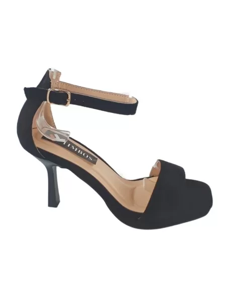 Sandalias vestir mujer color negro - Timbos zapatos