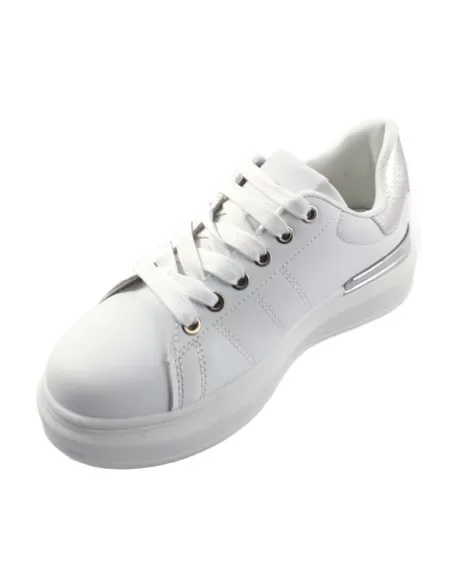 Deportiva para mujer en color blanco/plata -- Timbos Zapatos