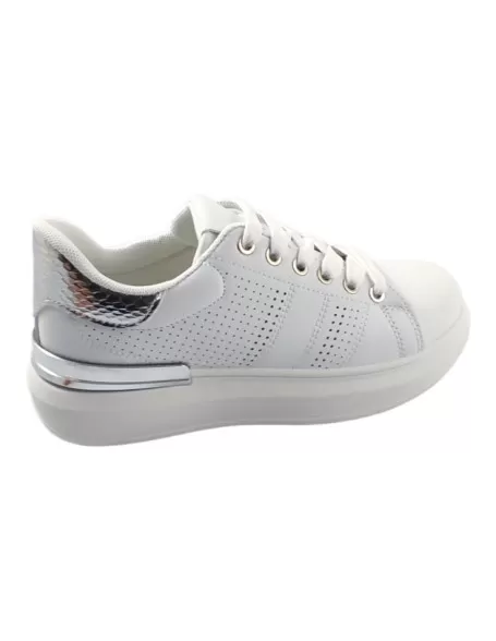 Deportiva para mujer en color blanco/plata -- Timbos Zapatos