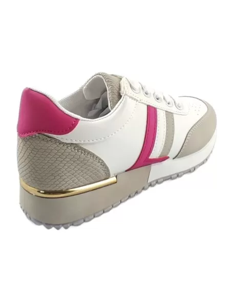 Deportiva para mujer en color gris/fucsia-- Timbos Zapatos
