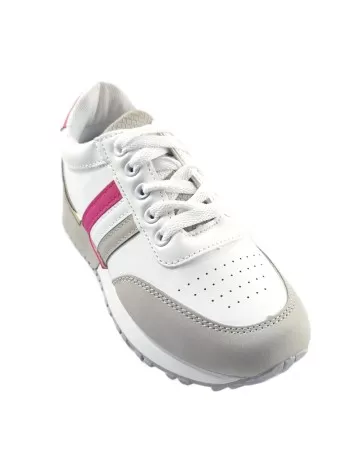 Deportiva para mujer en color gris/fucsia-- Timbos Zapatos