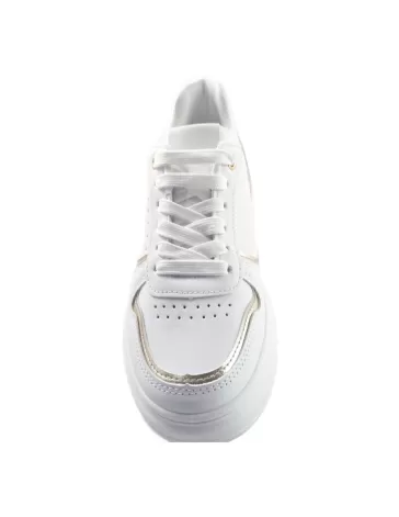 Deportiva para mujer en color blanco/oro-- Timbos Zapatos