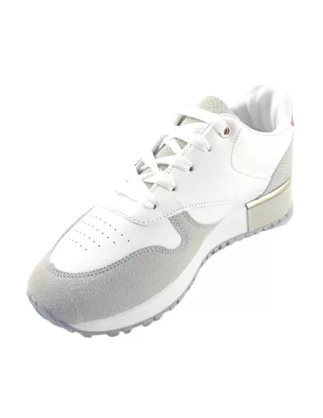 Deportiva para mujer en color blanco/fucsia-- Timbos Zapatos