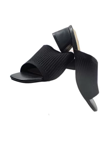 Zueco tacón en color negro para mujer - Timbos Zapatos