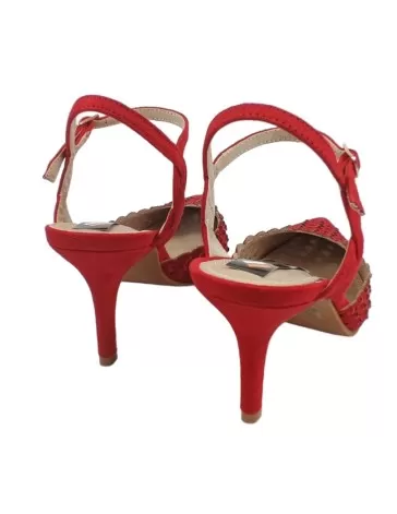 Sandalia de fiesta en color rojo - Timbos Zapatos