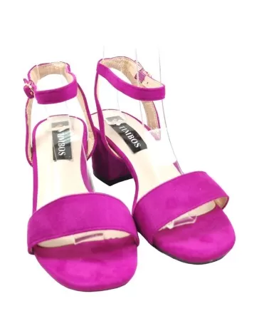 Sandalia de tacon en color Buganvilla - Timbos Zapatos