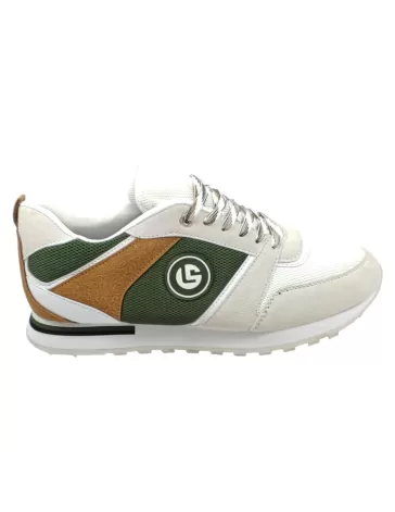 Deportiva de hombre en color verde/blanco - Timbos Zapatos