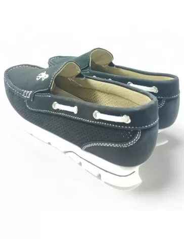 Mocasín picado para hombre, color negro - Timbos Zapatos