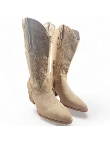 Bota cowboy de mujer en color marrón - Timbos Zapatos