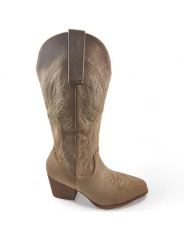 Bota cowboy de mujer en color marrón - Timbos Zapatos