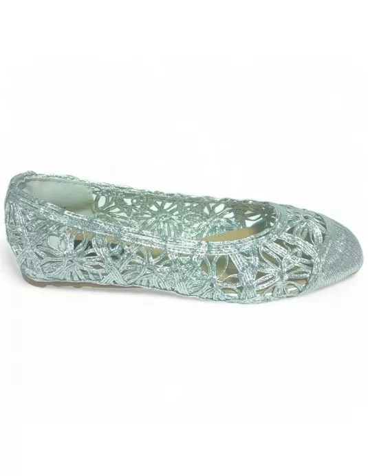 Manoletina color plata de mujer - Timbos Zapatos