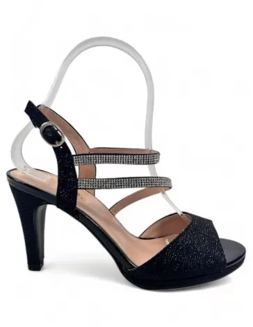 Sandalia de fiesta en color negro - Timbos Zapatos