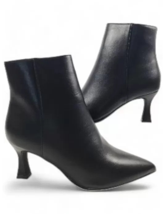 Botín tacón de mujer en negro - Timbos Zapatos
