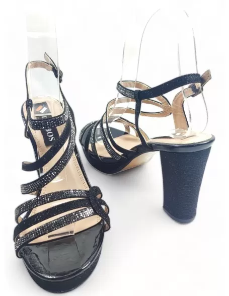 Sandalia de fiesta color negro - Timbos Zapatos