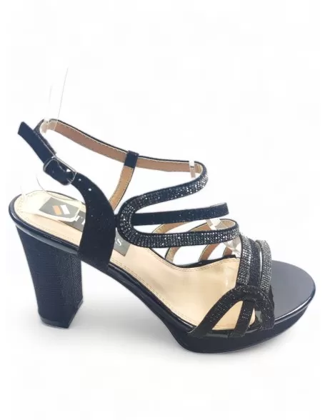 Sandalia de fiesta color negro - Timbos Zapatos