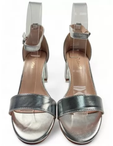 Sandalia de fiesta color plata - Timbos Zapatos