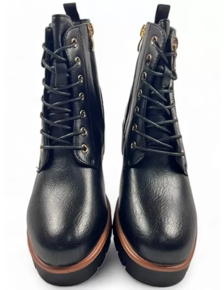 Botín plano de mujer color negro - Timbos zapatos