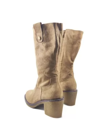 bota mujer color negro camel - Timbos zapatos